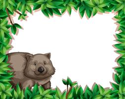 Wombat sulla cornice della natura vettore