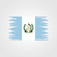 bandiera del guatemala con design in stile pennello acquerello vettore