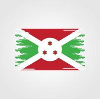 bandiera del burundi con design in stile pennello acquerello vettore