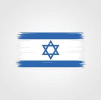 bandiera israeliana con stile pennello vettore