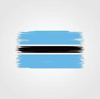 bandiera del Botswana con stile pennello vettore