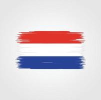 bandiera dei Paesi Bassi con stile pennello vettore