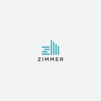 zimmerman casa lettera z logo appartamento logo vettore