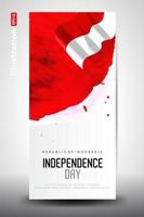 poster del giorno dell'indipendenza indonesiana vettore