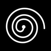 icona di colore bianco a spirale. vettore