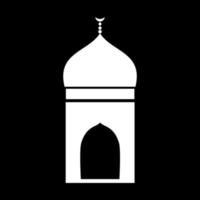 icona di colore bianco moschea. vettore