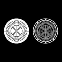 set di icone roulette colore bianco illustrazione stile piatto semplice immagine vettore