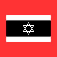 icona di colore bianco bandiera di israele. vettore