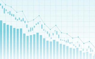 grafico del mercato azionario finanziario sul trading di investimenti in borsa, punto rialzista, punto ribassista. tendenza del grafico per l'idea imprenditoriale e tutto il design dell'opera d'arte. illustrazione vettoriale. vettore