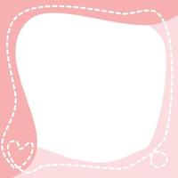 banner modello linea cuore rosa chiaro pastello e puntino bianco. vettore