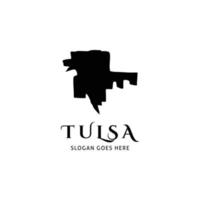 disegno dell'illustrazione del modello di logo vettoriale dell'icona della città di tulsa