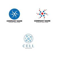 set di logo vettoriale cellulare, simbolo di laboratorio biomolecolare