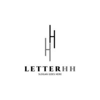 lettera iniziale hh logo modello design vettore