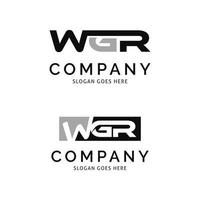 set di lettera iniziale wgr icona vettore logo modello illustrazione design
