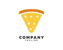 modello logo pizza, design vettoriale fast food, logo design ristorante pizzeria italiano