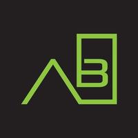 ab lettera design logo logotipo icona concetto con font serif e stile classico elegante aspetto illustrazione vettoriale. illustrazione vettoriale del modello di progettazione del logo della lettera ab.