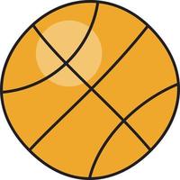 illustrazione vettoriale di basket su uno sfondo trasparente. simboli di qualità premium. icona del colore piatto della linea vettoriale per il concetto e la progettazione grafica.