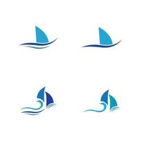 modello di progettazione dell'illustrazione del concetto dell'icona del vettore del logo della vela