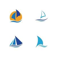 modello di progettazione dell'illustrazione del concetto dell'icona del vettore del logo della vela