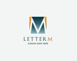 lettera iniziale m logo modello design vettore