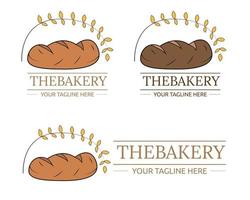 illustrazione disegno vettoriale del modello di logo pane per affari o società
