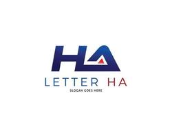 lettera iniziale ha logo design vettore