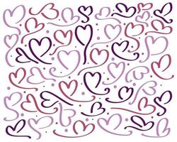 illustrazione del cuore di doodle carino con stile disegnato a mano isolato su priorità bassa bianca. sfondo di san valentino per carta da parati, volantini, inviti, poster, brochure, banner o cartoline vettore