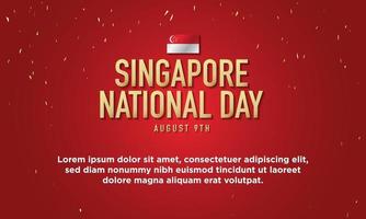 design dello sfondo della giornata nazionale di singapore. vettore