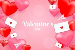 felice giorno di san valentino sfondo con elementi vettore