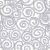 Modello senza cuciture della linea caotica di turbinio astratto. Ornamento bianco a spirale vettore