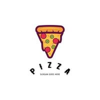 disegno dell'illustrazione del modello di logo vettoriale dell'icona della pizza
