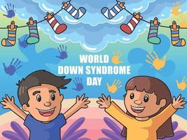 supporto per la sensibilizzazione della giornata mondiale della sindrome di down vettore