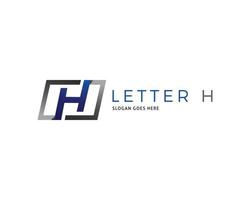 logo di design della lettera iniziale h vettore
