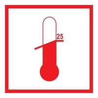 icona del simbolo della temperatura vettore