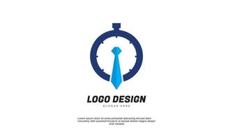 astratto tempo lavoro logo design concept vector logo design modello simbolo icona