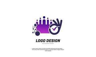 stock vector discussione creativa business icon check collection per il logo dell'identità aziendale