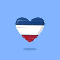 illustrazione di amore a forma di bandiera olandese vettore