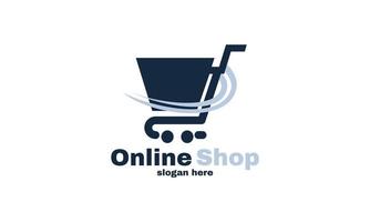 stock vettore borsa negozio online logo design modello vettore semplice shopping logo design