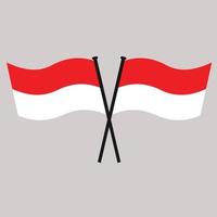 bandiera di vettore del paese dell'indonesia. simbolo, icona
