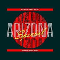 design speciale della maglietta di tipografia dell'arizona vettore