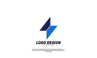 modello di progettazione di idee di progettazione di logo della società di affari creativa astratta di riserva vettore