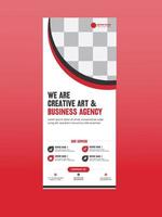 modello di banner roll up creativo con il vettore