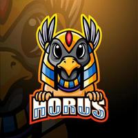 design del logo esport della mascotte di horus vettore