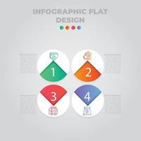 visualizzazione dei dati aziendali. diagramma di processo. elementi astratti di grafico, diagramma con passaggi, opzioni, parti o processi. modello di business vettoriale per la presentazione. concetto creativo per infografica.