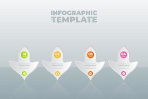 modello di progettazione infografica vettoriale con opzioni o passaggi