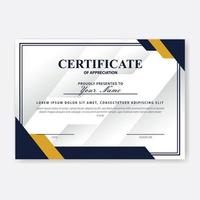 modello di certificato di apprezzamento creativo vettore