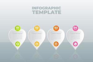 modello di progettazione infografica vettoriale con opzioni o passaggi