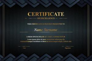 modello di certificato di apprezzamento creativo vettore