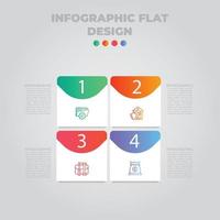 visualizzazione dei dati aziendali. diagramma di processo. elementi astratti di grafico, diagramma con passaggi, opzioni, parti o processi. modello di business vettoriale per la presentazione. concetto creativo per infografica.