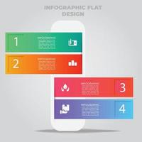 visualizzazione dei dati aziendali. diagramma di processo. elementi astratti di grafico, diagramma con passaggi, opzioni, parti o processi. modello di business vettoriale per la presentazione. concetto creativo per infografica.